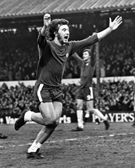 Chelsea v. Manchester United Alan Hudson after scoring Chelsea's first Chelsea v. Manchester United Alan Hudson after scoring Chelsea's first