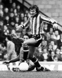 Chelsea v Stoke City October 1974 Alan Hudson of Stoke in action Chelsea v Stoke City October 1974 Alan Hudson of Stoke in action
