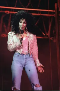 Cher performing on The Heart of Stone Tour, Wembley Arena Cher performing on The Heart of Stone Tour, Wembley Arena