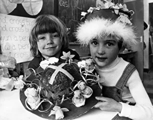 Children with their Chocolate Easter Bonnet, 25th March 1975 Children with their Chocolate Easter Bonnet, 25th March 1975