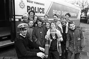 Images Dated 12th March 1992: Children from Meltham Church of England Junior and Infants School have been taking road