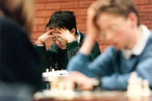 Children playing in a chess compeition in 1996 Children playing in a chess compeition in 1996