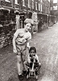 Children Playing - June 1978 Street Scene - Bradford Yorkshire young white Children Playing - June 1978 Street Scene - Bradford Yorkshire young white