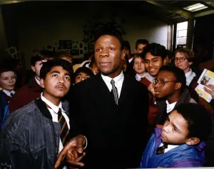 Chris Eubank Boxer who vistied klids of moss side to speak to them about his life Chris Eubank Boxer who vistied klids of moss side to speak to them about his life