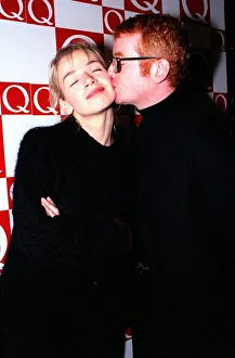 Chris Evans kisses Zoe Ball November 1997 arms folded wearing black Chris Evans kisses Zoe Ball November 1997 arms folded wearing black
