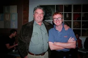 Chris Evans Radio/TV Presenter September 1998 With photographer David Bailey Chris Evans Radio/TV Presenter September 1998 With photographer David Bailey