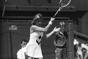 Chris Evert in fourth round action at Wimbledon Tennis Championships Chris Evert in fourth round action at Wimbledon Tennis Championships