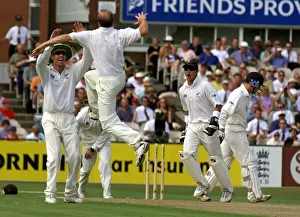 Chris Read bowls Chris Harris and celebrates in August 1999 Chris Read bowls Chris Harris and celebrates in August 1999