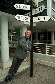Chris Tarrant Radio/TV Presenter February 1997. Leaning on lamp post to promote Chris Tarrant Radio/TV Presenter February 1997. Leaning on lamp post to promote