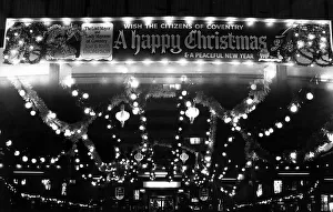 Christmas lights at the Precinct, Coventry. 17th November 1983 Christmas lights at the Precinct, Coventry. 17th November 1983