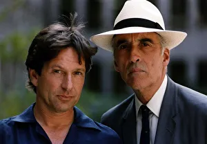 Christopher Lee Actor with Michael Brandon at their preview set A©Mirrorpix Christopher Lee Actor with Michael Brandon at their preview set A©Mirrorpix