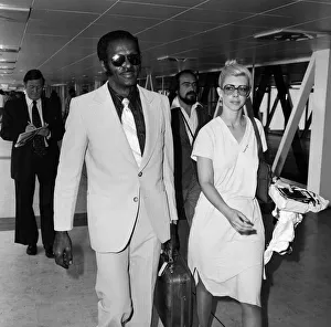 Chuck Berry, an American guitarist, singer and songwriter, at Heathrow Airport Chuck Berry, an American guitarist, singer and songwriter, at Heathrow Airport