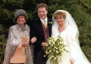 Cilla Black with previous contestants from Blind Date getting married Cilla Black with previous contestants from Blind Date getting married