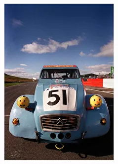 Citroen 2 CV October 1998 Racing covered headlamps Mr Happy Citroen 2 CV October 1998 Racing covered headlamps Mr Happy