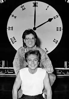 Cliff Richard singer actor with David Cassiday who will be taking over his role in Cliff Richard singer actor with David Cassiday who will be taking over his role in