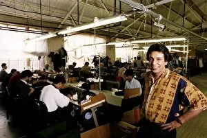 Images Dated 23rd May 1992: Clothing Fashion Industry Nazim Uddin in his sweat shop in East London dbase