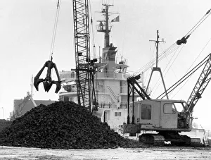 Coal that has been imported from West Germany at an Essex dock Coal that has been imported from West Germany at an Essex dock