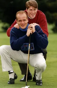 Colin Clark playing golf with Darren Anderton Colin Clark playing golf with Darren Anderton