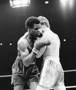 Colin Jones of Wales seen here in action against Kirkland Laing . 28th April 1981 Colin Jones of Wales seen here in action against Kirkland Laing . 28th April 1981