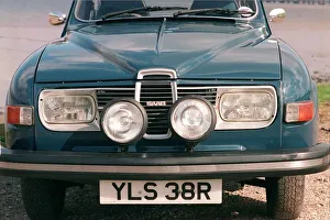 Colin Wallace with blue 1975 Saab car May 1998 Colin Wallace with blue 1975 Saab car May 1998