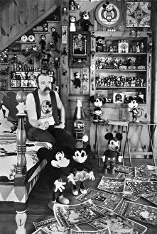 Collections. Mickey Mouse mania. Assistant Professor John Fawcett at his home Collections. Mickey Mouse mania. Assistant Professor John Fawcett at his home
