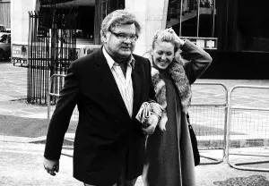 Comedian Benny Hill with Trudi Miller 1989 Comedian Benny Hill with Trudi Miller 1989
