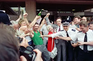 Comedian Ken Dodd after being acquitted of tax evasion charges. Liverpool Crown Court Comedian Ken Dodd after being acquitted of tax evasion charges. Liverpool Crown Court