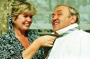 Les Dawson with Wife Tracy at Home. Art Prints, Posters & Puzzles from Memory Lane