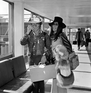 Comedian Marty Feldman with his wife Laurette pictured at Heathrow airport Comedian Marty Feldman with his wife Laurette pictured at Heathrow airport