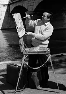Comedian Tony Hancock on location in Paris for a scene from the film The Rebel 1960 Comedian Tony Hancock on location in Paris for a scene from the film The Rebel 1960