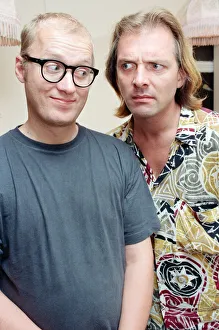 Comedians Ade Edmondson and Rik Mayall, actors who star in the television series " Comedians Ade Edmondson and Rik Mayall, actors who star in the television series "
