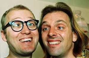 Comedians Adrian Edmondson and Rik Mayall, actors who star in the television series " Comedians Adrian Edmondson and Rik Mayall, actors who star in the television series "