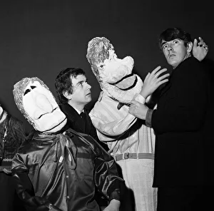 Comedians Dudley Moore and Peter Cook before their appearance on Sunday Night at Comedians Dudley Moore and Peter Cook before their appearance on Sunday Night at
