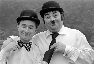 Comedy/Humour: Comedian Little and Large. Laurel and Hardy. February 1975 75-01036-003 Comedy/Humour: Comedian Little and Large. Laurel and Hardy. February 1975 75-01036-003