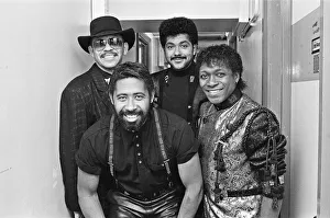 The Commodores seen here backstage at the Leas Cliff Hall, Folkestone. 18th April 1989 The Commodores seen here backstage at the Leas Cliff Hall, Folkestone. 18th April 1989