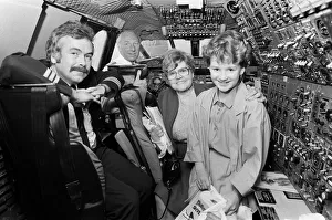 Concorde passengers pictured in the cockpit. 2nd April 1986 Concorde passengers pictured in the cockpit. 2nd April 1986