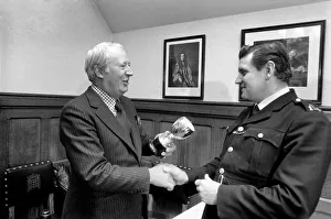 Former Conservative Leader Edward Heath seen here during a presentation to John Cawood Former Conservative Leader Edward Heath seen here during a presentation to John Cawood
