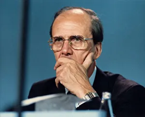 Conservative party politician Norman Tebbitt during a speech February 1988 Conservative party politician Norman Tebbitt during a speech February 1988
