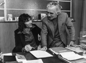 Controversial striker Robin Friday signs for Cardiff City watched by his new manager Controversial striker Robin Friday signs for Cardiff City watched by his new manager