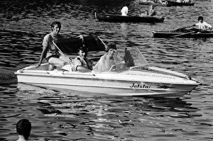 The coolest PC in London's 86 degree heatwave, patrolling his beat on the Serpentine The coolest PC in London's 86 degree heatwave, patrolling his beat on the Serpentine