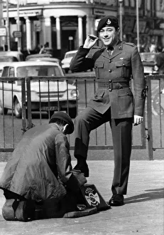 Corporal Brian Baker of the Royal Marines who comes from Newcastle is seen in London Corporal Brian Baker of the Royal Marines who comes from Newcastle is seen in London