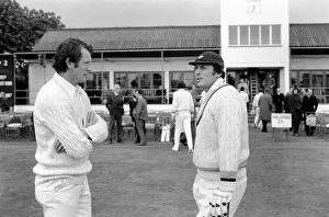 County Cricket match Kent v Yorkshire. Mike Denness (left County Cricket match Kent v Yorkshire. Mike Denness (left