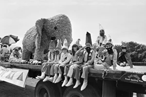 Coventry Carnival scenes at Memorial Park. Children in fancy dress sitting on a Coventry Carnival scenes at Memorial Park. Children in fancy dress sitting on a