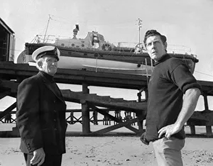 Coxswain Roy Buchan and crewman Ray Dent of Humber Lifeboat Station at Spurn Point Coxswain Roy Buchan and crewman Ray Dent of Humber Lifeboat Station at Spurn Point