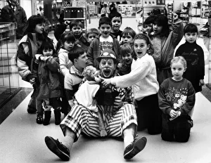 Crackers the Clown at Merry Hill Shopping Centre in Brierley Hill Crackers the Clown at Merry Hill Shopping Centre in Brierley Hill