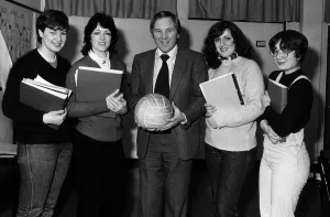 Craig Brown with students whom he lectures at Ayr University 1981 Craig Brown with students whom he lectures at Ayr University 1981