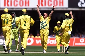 Cricket World Cup Final 1999 Australia v Pakistan Shane Warne takes another wicket Cricket World Cup Final 1999 Australia v Pakistan Shane Warne takes another wicket