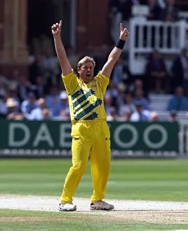 Cricket World Cup Final 1999 Australia v Pakistan June 1999 Shane Warne of Cricket World Cup Final 1999 Australia v Pakistan June 1999 Shane Warne of