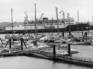 The cross channel ferry Valencay at Newhaven, the whole port being searched at The cross channel ferry Valencay at Newhaven, the whole port being searched at