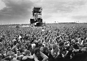 Crowds gather at the Michael Jackson concert at Aintree 11th September 1988 Crowds gather at the Michael Jackson concert at Aintree 11th September 1988